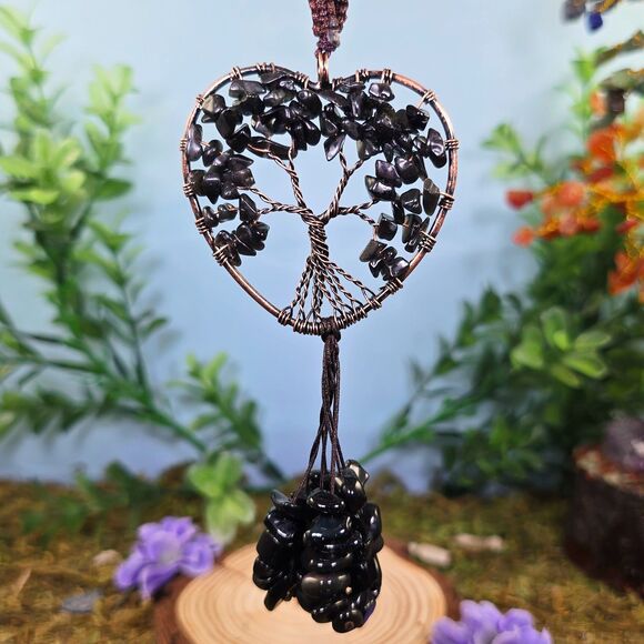 Handmade Obsidian Crystal Heart Décor #8 - Picture 1 of 3